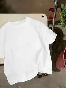 Casual Teen Boy Clothes, Featuring "ATM'TERYX" Lizard Print, Classic Round Neckline, Soft & Breathable Fabric – Unique Design. - 白色 - 查看 3