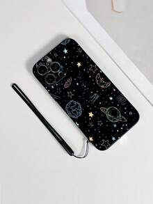1 件黑色 TPU 太空与宇宙图案防震手机壳和 1 条黑色硅胶挂绳，兼容手机壳/配套手机壳/趣味手机壳/安卓手机壳/手机壳/手机壳/OPPO 手机壳/兼容 15 Pro Max/ A14/ A54/ A52/ A31 4G/ A23/Redmi Note 8 Pro/Redmi Note 11 Pro 4G/Redmi Note 12 4G/OPPO A54 - 彩色 - 查看 2