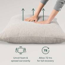 CHIQUERID Modern Accent Chair With Armrests, Cozy Living Room Chair With Square Metal Frame & Soft Cushioned Seat, 27.6" X 27.6" X 32.3", Easy Assembly,Light Grey - 淺灰色 - 查看 6