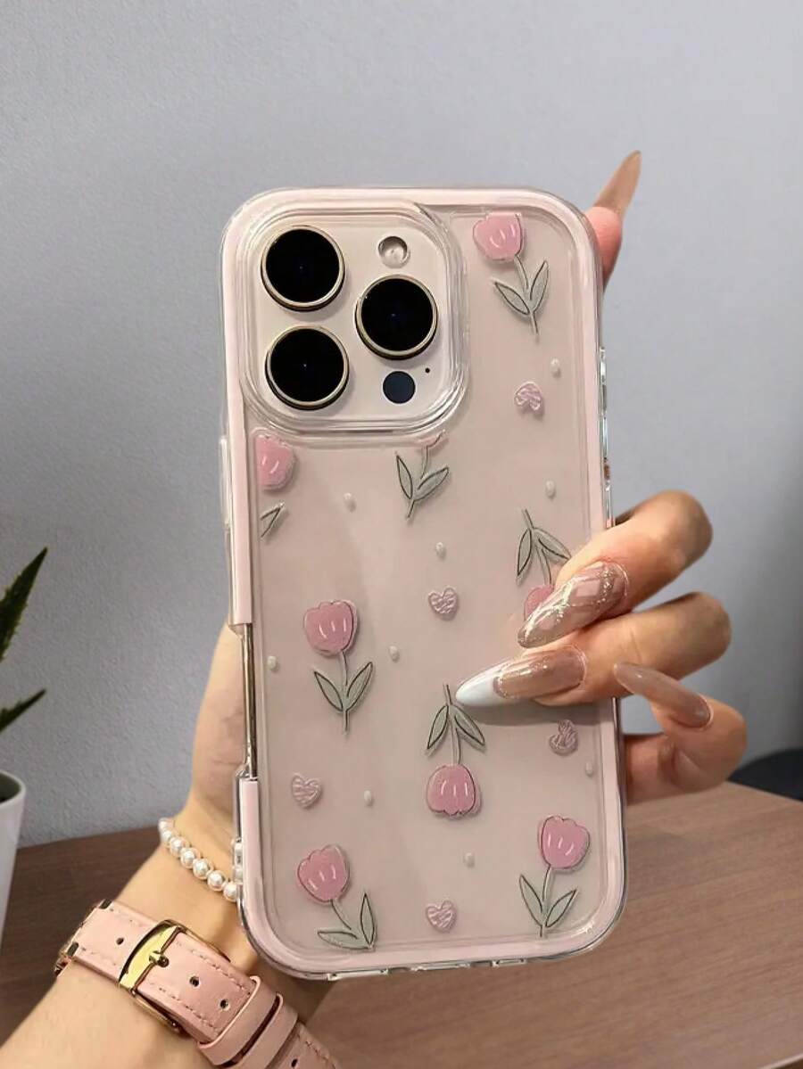 1 Ốp lưng điện thoại khung Dopamine nhiều màu tối giản, tương thích với iPhone 17/17 Air/17 Pro/17 Pro Max/16/16 Pro/16 Plus/16 Pro Max/15 14 13 12 Pro Max 11, Ốp lưng điện thoại trong suốt mờ bảo vệ toàn thân chống sốc - Hồng - Xem 1
