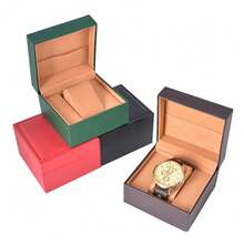 1pc Luxury Watch Boxes, Flip Watch Gift Box, Watch Storage Case, Soft Interior, Safety Closure, Watch Box For Men & Women, Very Suitable For Christmas, Birthday Parties, Anniversaries, Watch Gift Packaging, Watch Collection Storage.