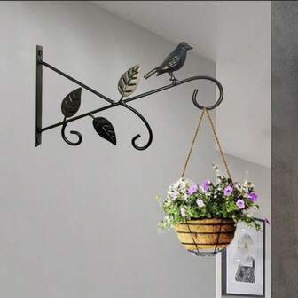 Crochets muraux en métal pour suspendre des plantes, support mural en métal ultra-résistant pour plantes d'intérieur ou d'extérieur, mangeoires à oiseaux, lanternes, carillons éoliens, résistant à la rouille avec vis incluses, installation facile, crochet de suspension polyvalent