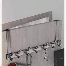 1 buc. Suport de ușă cu înălțime de 18 cm/28 cm, cu cârlig, ușor de instalat, nu este nevoie să perforați, agățat metalic peste umerașul de ușă, pentru pălării, chei, depozitare care economisește spațiu acasă, pentru intrare, baie, dormitor, casă, cămin, comentariile lui, agățarea genții lui, umerașe, interese, relații, rafturi de perete, umerașe de perete, adezivi, cârlige pentru uși, autocolante de perete, comentarii, accesorii de baie, ustensile de baie. - Multicolor - Vizualizare 6