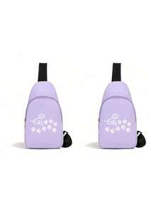 1 Stück süße Damen Reißverschluss Umhängetasche mit süßem Hundepfoten Muster, Mini Brusttasche, verschiedene Farboptionen, multifunktionale Brusttasche, große Kapazität und einfache lässige Umhängetasche, für Damen und Herren, geeignet für den täglichen Gebrauch, Outdoor-Aktivitäten, Reisen, Wandern, tragbar, ideale Wahl als Geschenk, Geschenk für Freundinnen, perfektes Geschenk für Hundemütter, Brautduschen, Geschenke zum Schulanfang, Lehrergeschenke