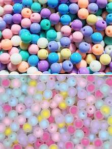 200 Pearl Beads 8mm Mix Colors Beads Crafts Jewelry - 400 單位乳白色和啞光 - 查看 1