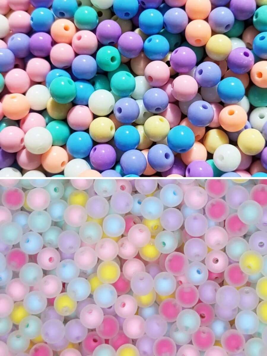 200 Pearl Beads 8mm Mix Colors Beads Crafts Jewelry - 400 單位乳白色和啞光 - 查看 1