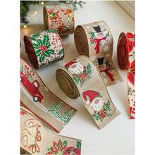 1 Stück Weihnachts-Juteband, dekoratives Weihnachtsbaum-Weinrankenband, gewebtes Band, Partyzubehör Atmosphäre Dekorationsband - Geburtstagsgeschenk - Ostergeschenk - Halloween-Geschenk - Weihnachtsgeschenk - perfektes Geschenk - Geschenk