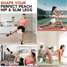 Ankle Resistance Bands Set With Adjustable Straps For Strength Training, Leg And Butt Exercises, Glute Training, Keeping In Perfect Shape, Yoga Pull Bands - Mesh Carrying Bag Included - Multicolor - View 4