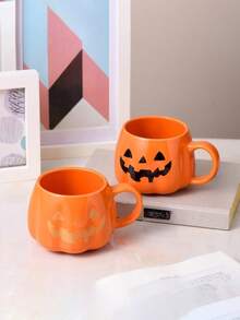 1 cană ceramică de Halloween, potrivită pentru bucătăria de acasă, restaurant, sufragerie, cadou, cană de cafea, cană de apă, cană de ceai, cană pentru băuturi reci, cană, cană izolată, potrivită pentru ceai, cafea, lapte, suc de fructe, nuntă, petrecere, cadou, ziua de naștere