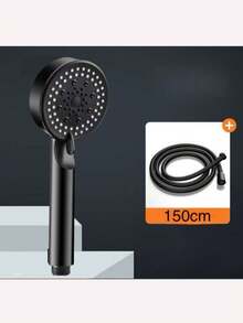 五档增压淋浴喷头，适用于家庭浴室、热水器、沐浴、增压软管、淋浴喷头。 - 黑色 - 查看 2
