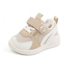Zapatos para bebés y niños pequeños, suelas suaves para primavera y otoño para niños y niñas, zapatos deportivos antideslizantes para niños, zapatos de malla para bebés,Se puede combinar con disfraz navidad - Caqui - Ver 3