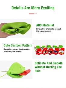 1 Set Frog Tongue Toy, Supports 2-4 Player Interaction, Includes Frog Mouth Lizard Mask, Greedy Chameleon Musical Instrument Creative Props, Wedding Blow Card Board Game, Wedding Toys And Annual Party Interactive Props, Team Building And Expansion Activity Supplies, Fun Masks. - Multicolor - View 10
