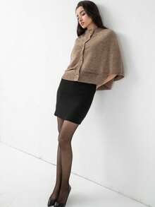 女装春夏新款斗篷设计针织外套简约时尚休闲日常