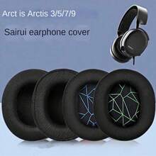 Replacement Ear Pads/Cushions For SteelSeries Arctis 1 3 5 7 9 Pro Raw Headphones - Black - View 1