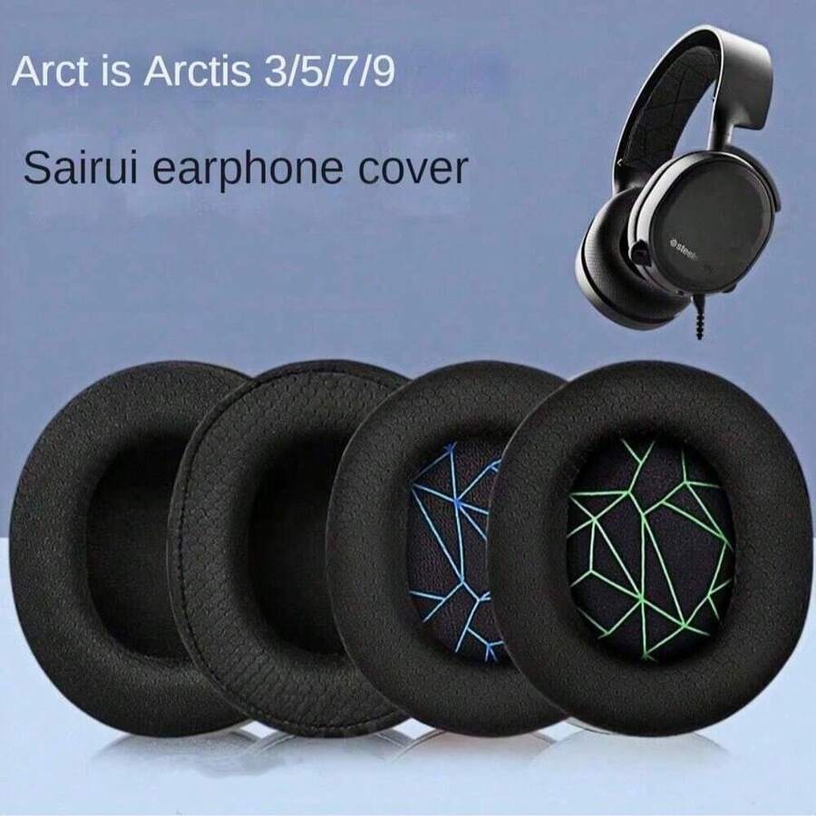 Replacement Ear Pads/Cushions For SteelSeries Arctis 1 3 5 7 9 Pro Raw Headphones - Black - View 1