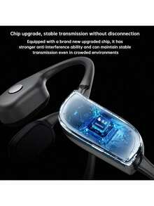 PHILIPS سماعة بلوتوث TAN5609 مع تقليل ضوضاء المكالمات فائقة الوضوح، سماعات أذن رياضية لاسلكية تعمل بالتوصيل العظمي، مريحة في الارتداء، عمر بطارية طويل، مقاومة للماء والغبار IP66، منفذ شحن من النوع C، أسود - الأسود - مشاهدة 4