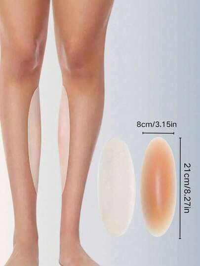 2/1 Pair Of Adhesive Silicone Calf Pads - Calf Corrector - Medical Grade Adhesive Sculpting Enhancer For Leg Shaping, Invisible Lift, For Thin And Curvy Legs