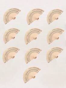 1/5/10/15pcs Stylish Wooden Folding Fan, Boho Style Hollow Carved Wooden Fan, Handheld Fan For Photo Props, Bamboo, Lightweight And Portable - Gift For Women's Graduation Gift And Home Decoration Accessories.Style (Color) Random Shipment