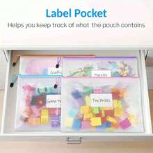 1/5/10 Zippered Pockets For Sorting And Storage - Great For Cross Stitch, Educational Games, Travel, School, Board Games And Office Supplies - Letter Size A4, Random Colors And Styles