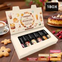 6-Piece Baking Scented Oil Diffuser Set - Includes Fragrance Oil, Candles, Aroma Stone, Humidifier, Car Diffuser, Home Fragrance Refill