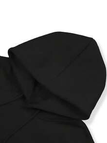 Sudadera con capucha de diseño divertido para hombres, negra, de manga larga, diseño de moda - Negro - Ver 2