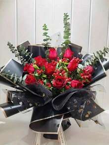 20/10/5/1张/包 花卉包装纸 - 防水花束包装纸，适用于情人节、DIY手工制作、花卉用品、婚礼、生日礼物包装、礼品包装、花束包装、DIY插花、母亲节、生日、婚礼、毕业典礼和周年纪念日 - 黑色 - 查看 9