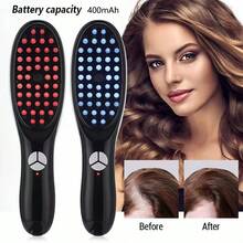 USB Rechargeable Electric Hair Straightening Brush, Massage Comb, Hair Growth Comb, Scalp Acupressure Massage Device With Red Light Therapy Hair Care