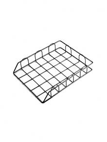 A4 Desktop File Organizer Rack, Removable Tabletop Study & Office Document Storage Metal Stand, Stackable Metal Desk Letter Tray/A4 Paper Holder, File Organizer For Office, School, Home,School Supplies,Back To School