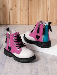 Botas de color block versátiles, de moda y con cremallera, personalizadas y creativas - Multicolor - Ver 5