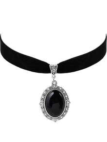 1 套万圣节蜘蛛网女巫帽、网状露指手套、黑宝石项链 3 件套角色扮演派对配饰 - A - 查看 4