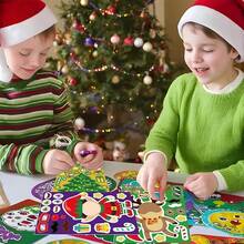 8/16/40sheet Christmas Stickers, Make Your Own Mix And Match Sticker, Stocking Fillers, Include Santa Claus, Reindeer, House,Christmas Tree And Snowman,Christmas Crafts For Kids Party Favors Supplies, Party Activity Games Classroom Decoration Gifts