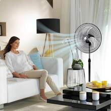 18-inch 3-in-1 Electric Fan, Floor Fan, Silent, High Wind Power, High Power Industrial Household Fan, Movable Head, Vertical Fan, Wall Mounted Floor Fan, Air Circulation Fan, Versatile Design, 180-Degree Oscillation, Modern Aesthetic, Portable And Stable - Tipo de Enchufe A USA (110-127V) - Ver 3