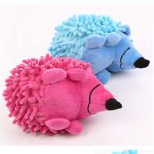 Soft Plush Hedgehog Dog Toys Bite Resistant Cute Design Pet Interactive Chew Squeaky Sound Toy - Multicolor - View 10