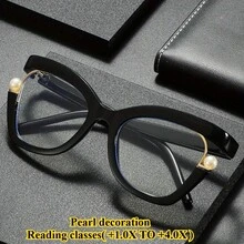 1 Piece Fashion Large Frame Unisex Glasses Personalized Colorful Cat-Eye Design Pearl Decoration Gradient Frame Metal Hinges Computer Reading Daily Vision Support Fashion Accessory For Mature Women 2026 Mother's Day Best Unique Heartfelt Sentimental Gift Surprise For Mom Mommy Mum Grandma - 彩虹色 - 查看 2