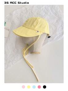 女士格子带渔夫帽,卷边防晒时尚夏季轻便透气百搭渔夫帽 - 多色 - 查看 13