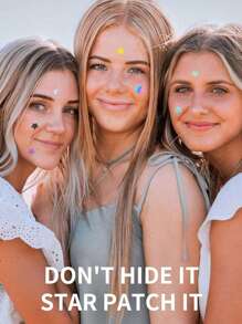 Naklejki w kształcie gwiazdek, naklejki dekoracyjne na Halloween, naklejki dekoracyjne na Boże Narodzenie, naklejki z pięcioramienną gwiazdą, kolorowe naklejki dekoracyjne, naklejki dekoracyjne na zdjęcia z imprez festiwalowych, naklejki dekoracyjne na twarz, naklejki dekoracyjne na imprezę, tylko do dekoracji (bez makijażu)