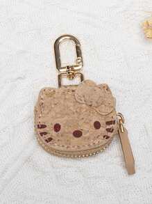 Sanrio 可爱卡通 Hello Kitty 钥匙扣，优质 PU 皮革包袋饰品，3D 蝴蝶结，适合女士的可爱礼物，生日圣诞派对礼物，适用于钱包、配件收纳车内配件 Goth Y2k