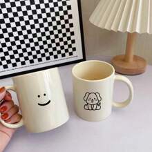 1 件时尚 INS 风格樱桃陶瓷咖啡杯，适合作为朋友生日/周年纪念日/节日/圣诞节的激励礼物，也适合派对和创意礼物，可用作咖啡杯、早餐杯、奶茶杯、马克杯、情侣杯、牛奶杯等。