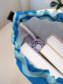 1 szt. Plecak ze ściągaczem z motywem zwierząt podwodnych i motywem kreskówkowym, z kieszeniami, spersonalizowany prezent na powrót do szkoły, odpowiedni dla dzieci i nastolatków