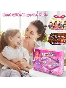 Alfombrilla de baile con tema de princesa para niñas: Alfombrilla de baile de 3 niveles con volumen de música claro, ajustable, 9 indicadores LED y sensible y resistente al agua, juguete resistente para que las niñas bailen - Rosa - Ver 8