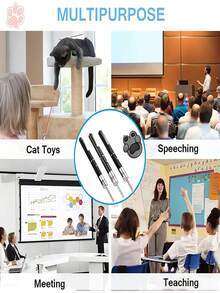 1pc Multi-Color Laser Pointer Pen, Versatile Laser Pointer, Cat Dog Pet Toy, LED Night Light With Steel Clip, Suitable For Pet Indoor Training, Chasing Toys, Presentation Pointer, File Demonstration