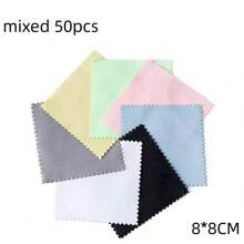 QIAO 10-200pcs 8*8cm Silver Jewelry Polishing Cloth, Soft Cleaning Wipes To Remove Stains On Jewelry, Coins, Watches - Multicolor - View 21