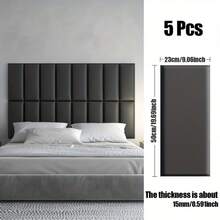 5/10pcs Soft Cushion Headboard, Wall-Mounted And Peel-Off Ready-To-Attach Headboard, Background Wall Decorative Board, Soundproof DIY Wall Board, Modern Bedroom Design Wall Board,3D Wall Board