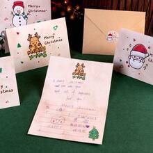 1 opakowanie – 8 kartek świątecznych, 8 kopert, 8 kartek i naklejek, kartki świąteczne, kartki z życzeniami świątecznymi z papieru typu kraft, różne kartki świąteczne, prezenty na świąteczne przyjęcie dla krewnych, przyjaciół i rodziny