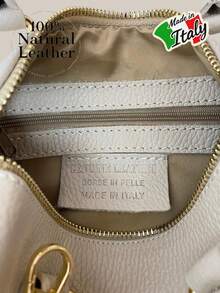 New High-Quality Versatile Women's Shoulder Bag (2025). This Elegant And Unique Small Square Bag Made Of Genuine Leather Features A Long, Detachable Strap For Shoulder Or Crossbody Wear. This Small Designer Bag, Crafted From Premium Cowhide Leather, Is A Symbol Of Sophistication And Elegance. - Beige - View 9