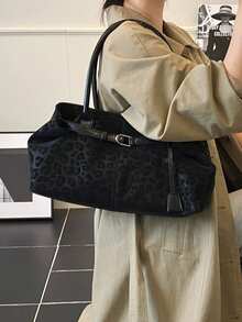 BAILEE حقيبة كتف مغناطيسية عصرية كبيرة السعة بتصميم Y2K Maillard Retro بألوان متناسقة مع نقشة جلد الفهد من جلد البولي يوريثان غير اللامع للنساء العاملات في مجال ذوي الياقات البيضاء، مثالية للجامعة والعمل والأعمال والتنقل والأنشطة الخارجية والسفر والنزهات والمكتب، مثالية للعمل والتسوق وحضور حفلات العشاء وفعاليات الموضة وإهداء الأصدقاء