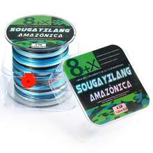 SOUGAYILANG 8股PE编织钓线，300米/328码，多色，耐用钓线。强韧耐用的8股编织钓线，300米/328码，拉力15-120磅，迷彩图案，耐用聚乙烯材质，适用于主线和海水垂钓。 - 彩色 - 查看 22
