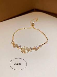 1 Piece Of Women's Bracelet, Perfect For Wearing At Banquets, Graduation Balls, Parties, And Other Special Occasions. It's A Perfect Accessory To Enhance Your Overall Look, Both Bold And Fashionable. - 黃金 - 查看 6