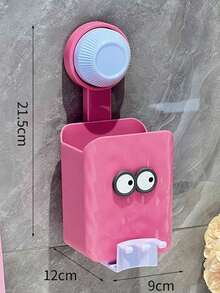 1 pièce Boîte de rangement pour salle de bain, support mural à ventouse en forme d'œil créatif et mignon pour brosse à dents, boîte de rangement pour serviette de toilette et divers. Rangement et organisation de salle de bain, support pour brosse à dents et dentifrice.
