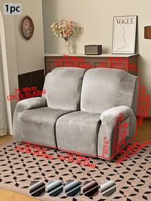1件银狐绒沙发套，防尘沙发套，经典简约设计，可水洗，四季皆宜，适用于办公室、客厅、卧室装饰 - 彩色 - 查看 12